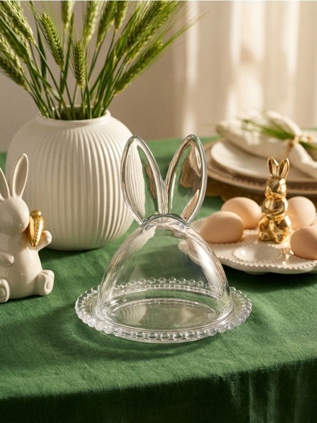 Sinsay - Recipient alimentar de Paște cu capac în formă de iepure - clear