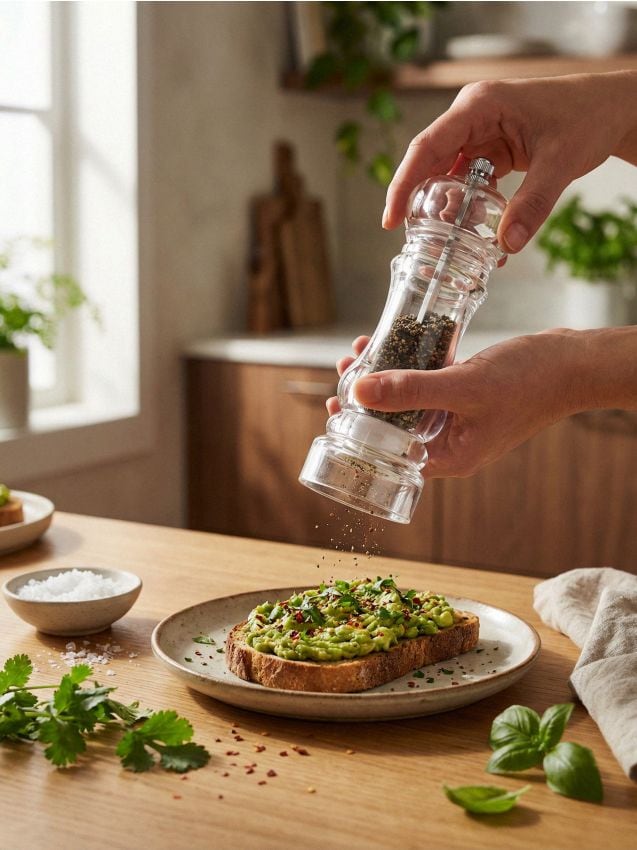 Sinsay - Râșniță transparentă pentru condimente - alb