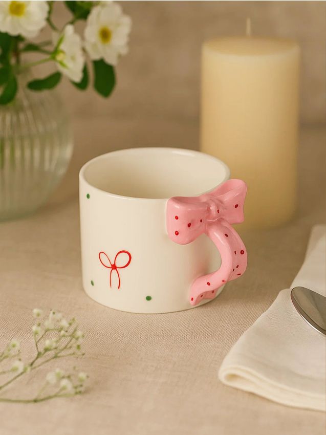 Sinsay - Hrnček s mašľou - pastelová ružová