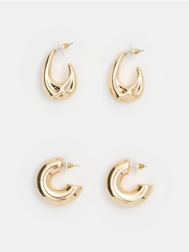 Sinsay - Súprava 2 párov náušníc - zlatá