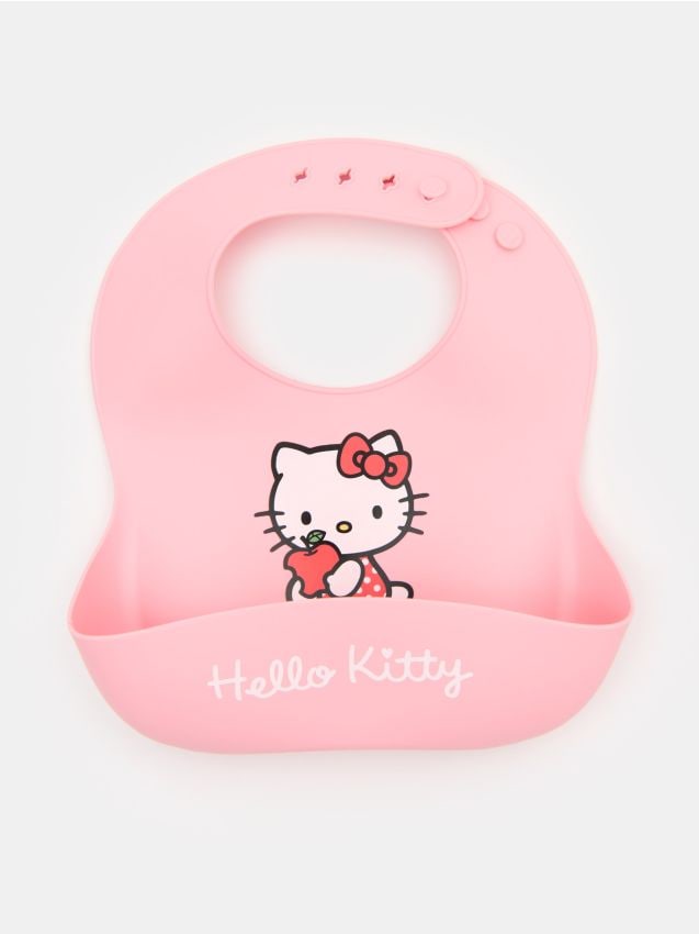 Sinsay - Bavetă din silicon Hello Kitty - roz-pastel