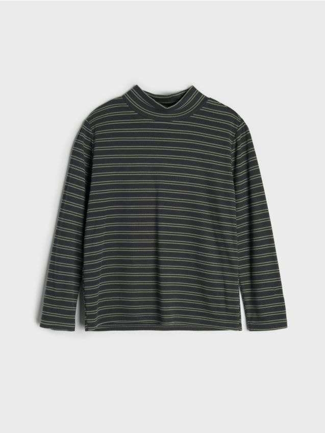 Sinsay - Tricou cu mânecă lungă în dungi Soft Touch - multicolor