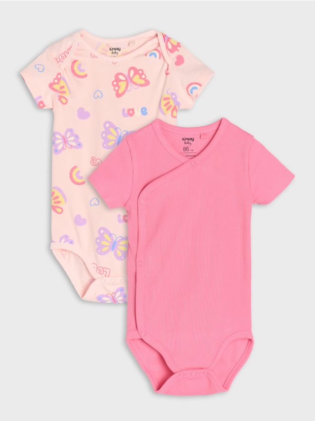 Sinsay - Súprava 2 body - pastelová ružová