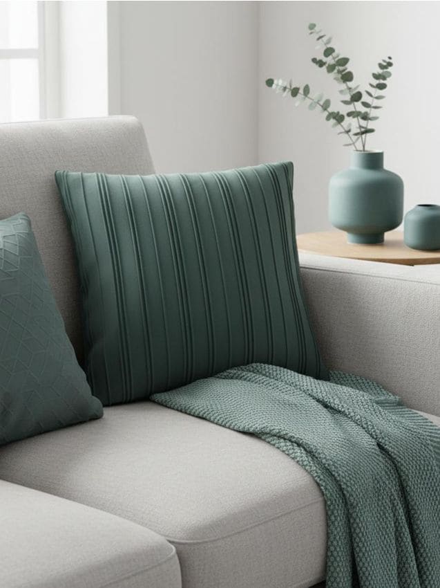 Sinsay - Obliečka na vankúš s dekoratívnymi pruhmi - modrozelená