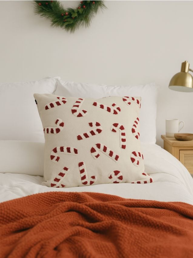 Sinsay - Dekoračný vankúš s vianočným motívom cukrovej palice - viacfarebná