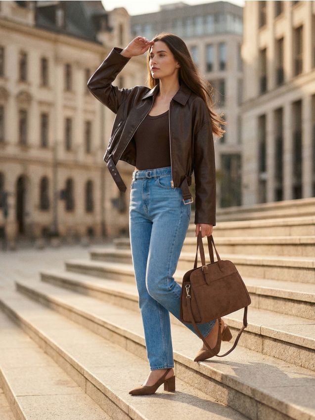 Sinsay - Blugi mom fit cu efect spălat - albastru