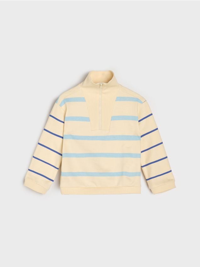 Sinsay - Bluză din bumbac cu dungi - crem