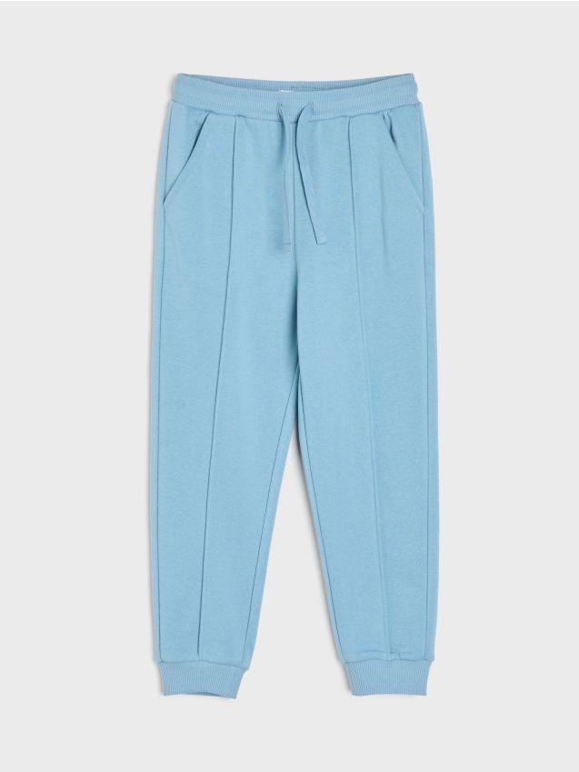 Sinsay - Pantaloni jogger cu bumbac - mid blue