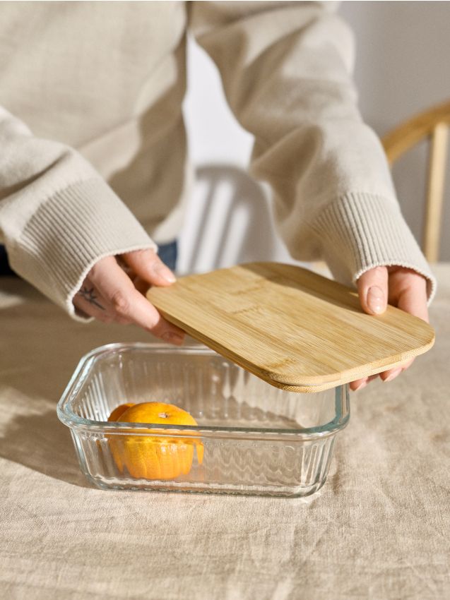 Sinsay - Recipient striat pentru depozitarea alimentelor - clear