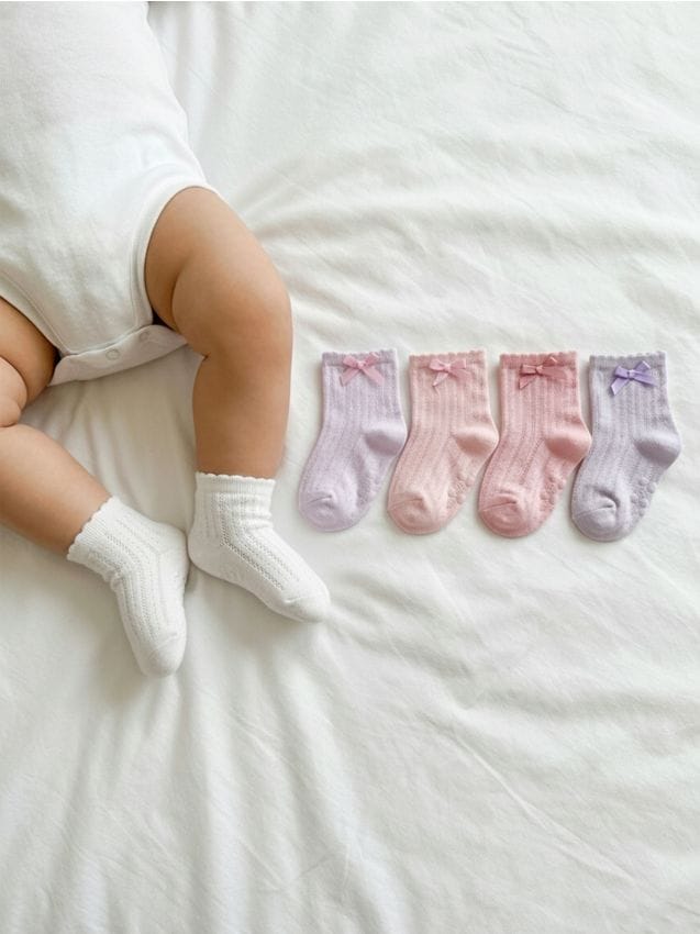 Sinsay - Skarpetki z ozdobną kokardą 5 pack - wielobarwny