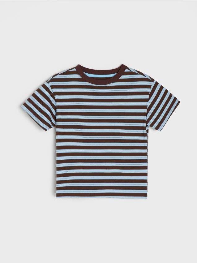 Sinsay - Tricou oversize din bumbac cu dungi - multicolor
