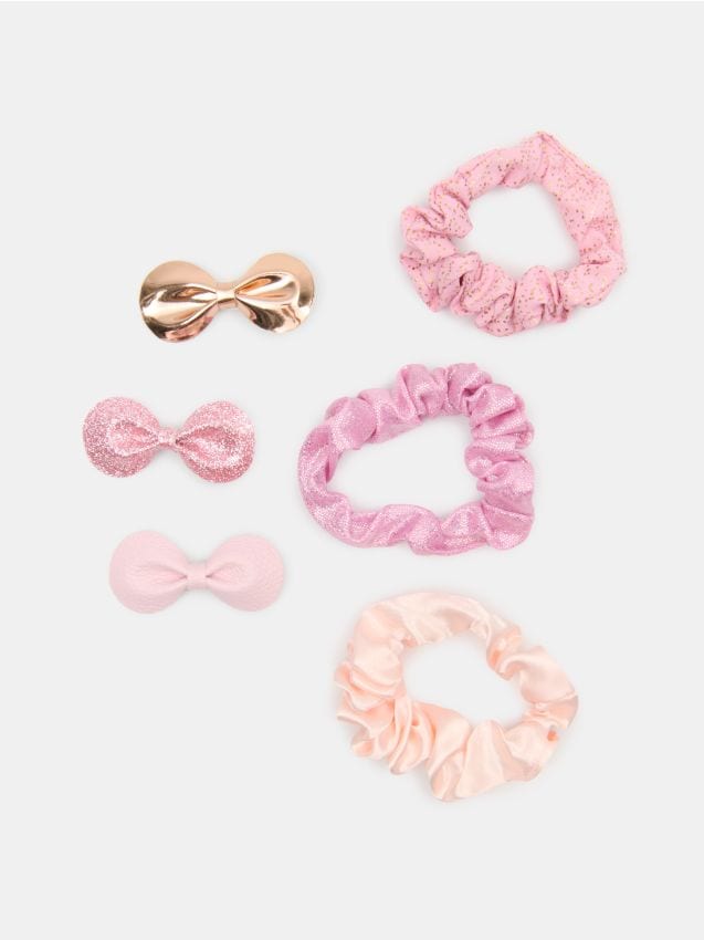Sinsay - Set de 6 elastice și agrafe de păr - multicolor