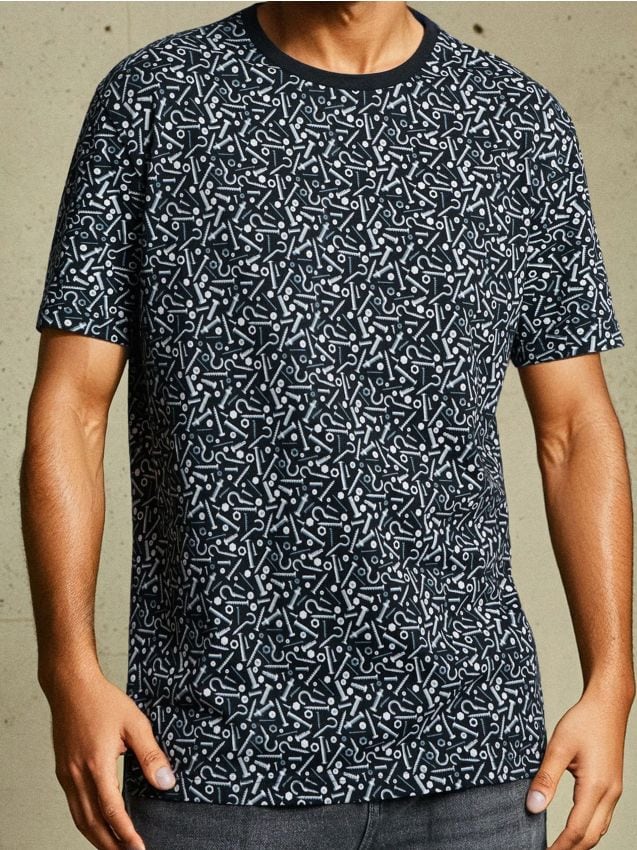 Sinsay - Tricou cu mânecă scurtă - negru