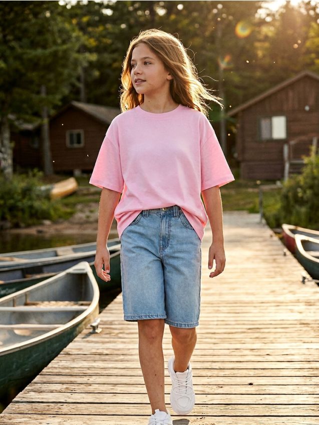 Sinsay - Șorturi din denim bermuda - albastru