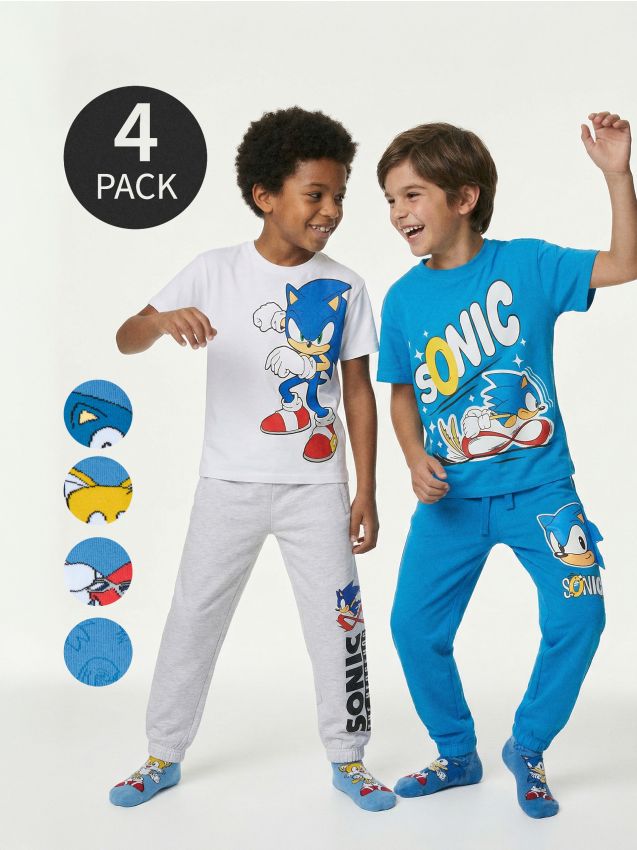 Sinsay - Set de 4 perechi de șosete Sonic the Hedgehog - light blue