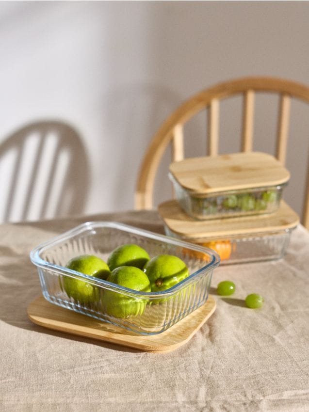 Sinsay - Recipient striat pentru depozitarea alimentelor - clear