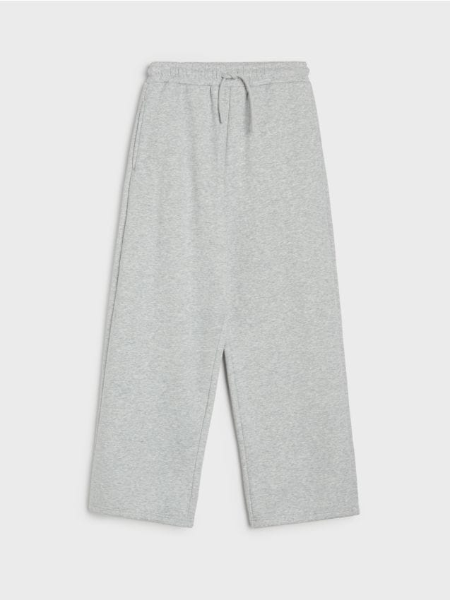 Sinsay - Pantaloni de trening cu crac larg - gri-neutru