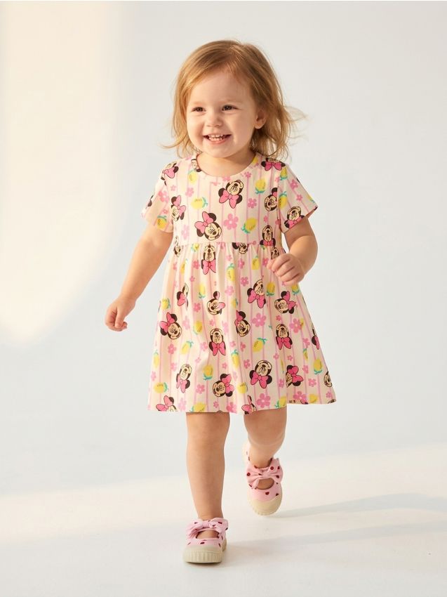 Sinsay - Rochie babydoll Minnie Mouse - crem