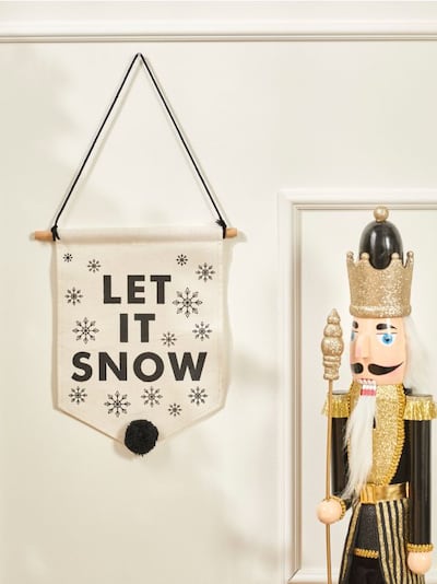 Weihnachts-Wanddekoration mit Text