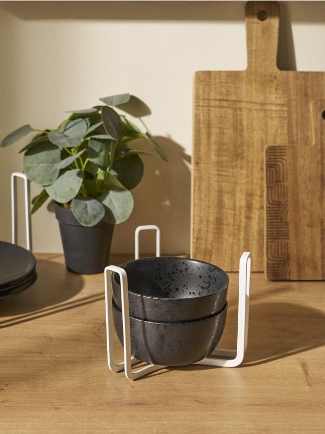 Sinsay - Organizator de bucătărie pentru farfurii și boluri - alb