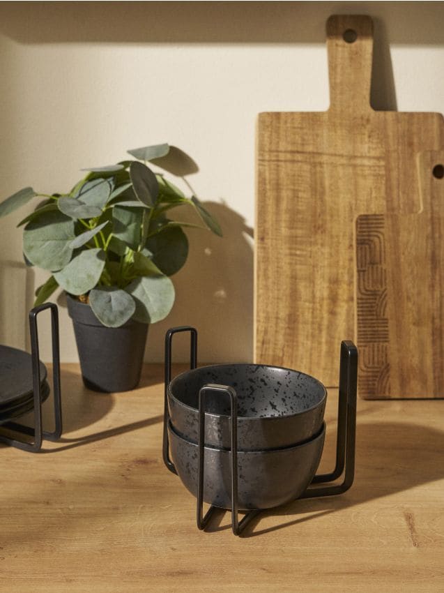 Sinsay - Organizator de bucătărie pentru farfurii și boluri - negru