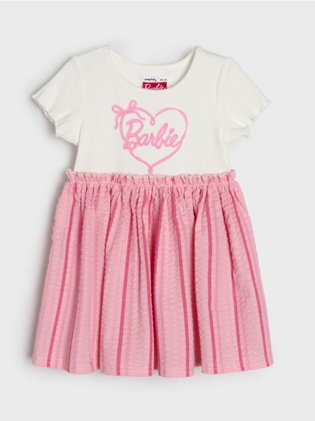 Sinsay - Rochie babydoll Barbie - roz-bombon