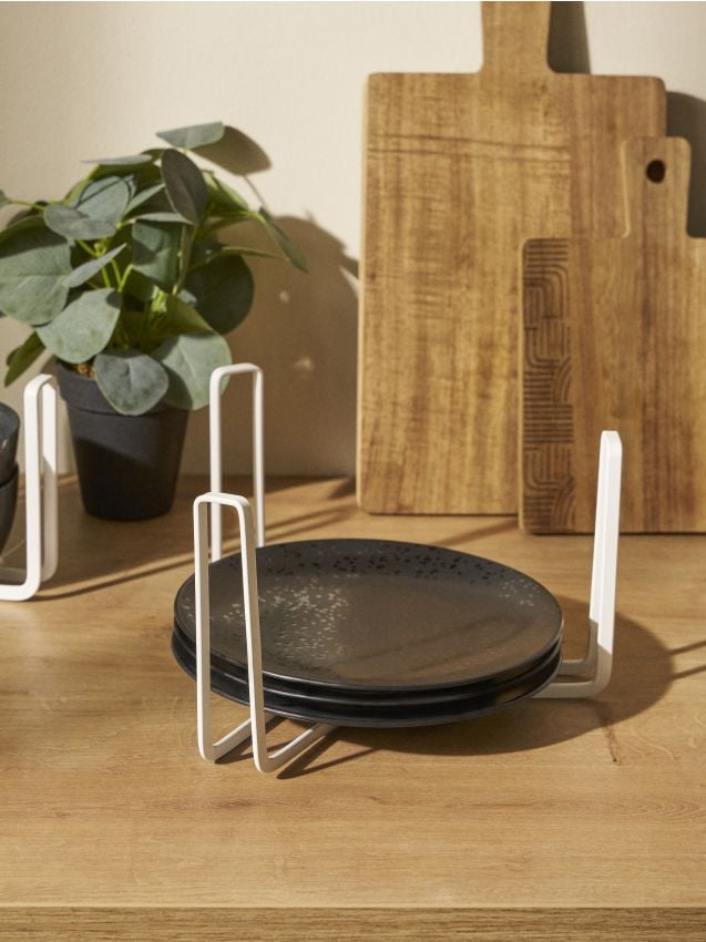 Sinsay - Organizator de bucătărie pentru farfurii și boluri - alb