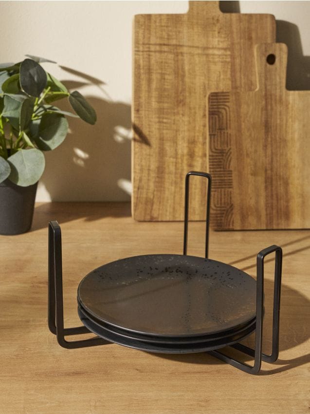 Sinsay - Organizator de bucătărie pentru farfurii și boluri - negru