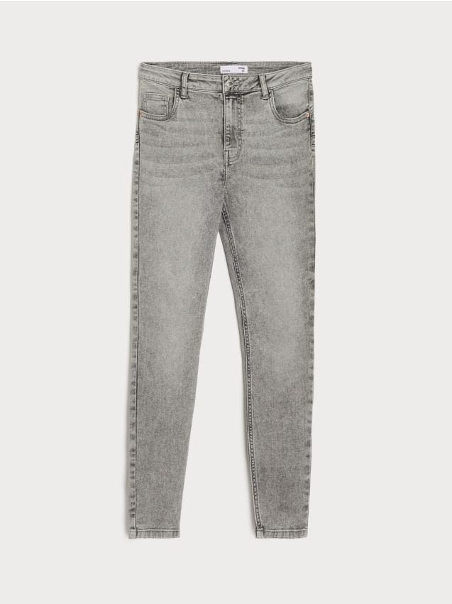 Sinsay - Džínsy skinny fit - svetlošedá