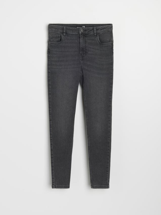 Sinsay - Džínsy skinny fit - šedá