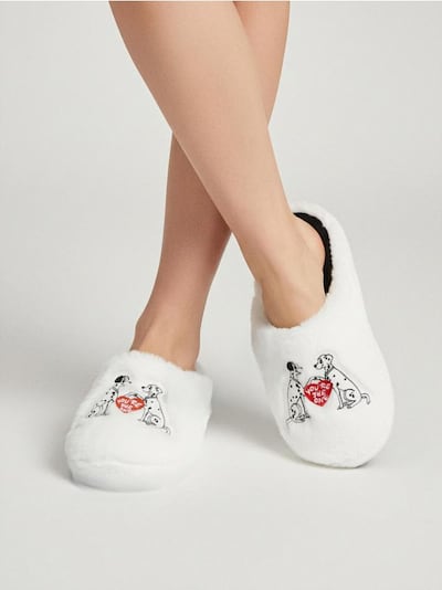 Papuče s umelým kožuchom 101 Dalmatians