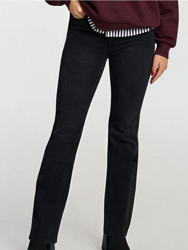 Sinsay - Rozšírené džínsy - čierna