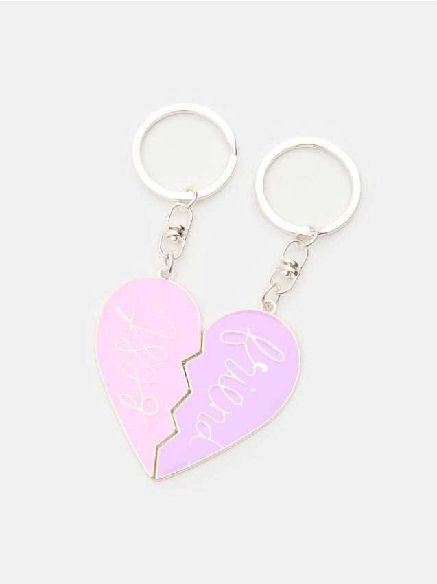 Sinsay - Breloc în formă de inimă „Best Friend” - multicolor