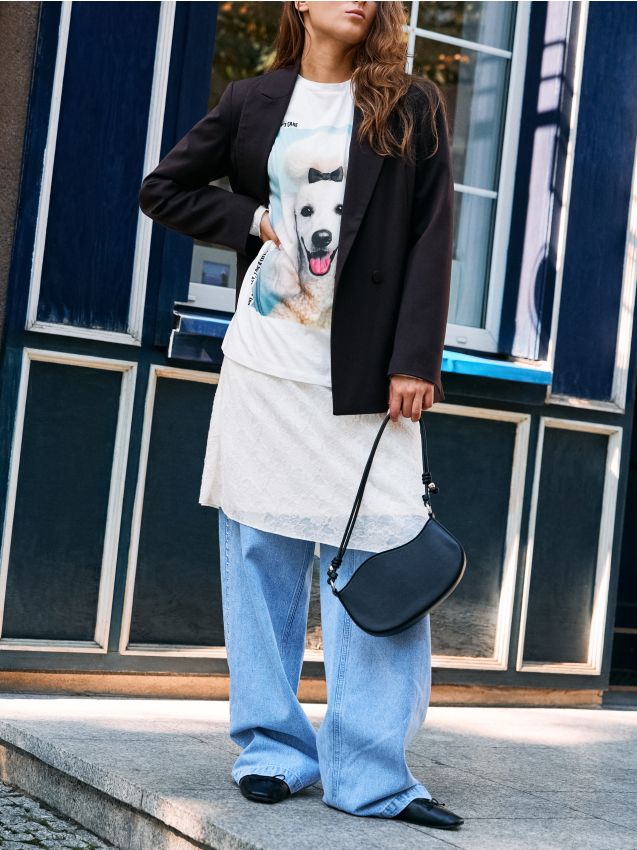 Sinsay - Rifle wide leg - modrá