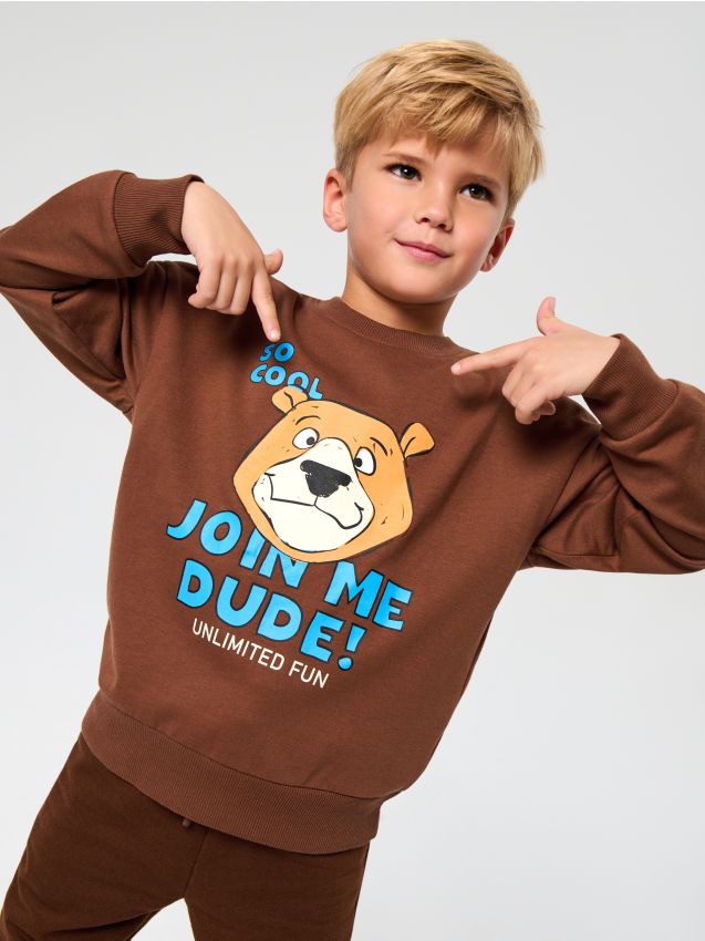 Sinsay - Mikina s potlačou - hnedá