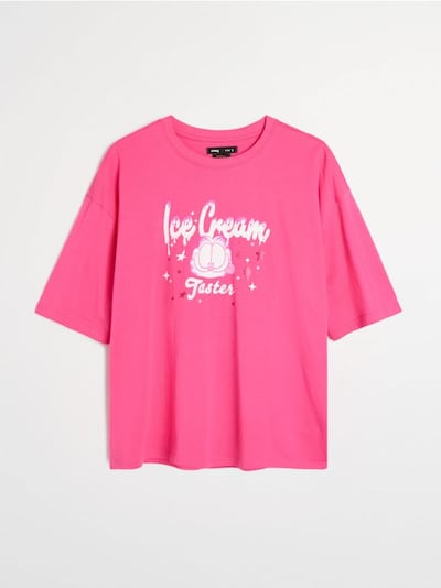 Bawełniana koszulka z nadrukiem Garfield