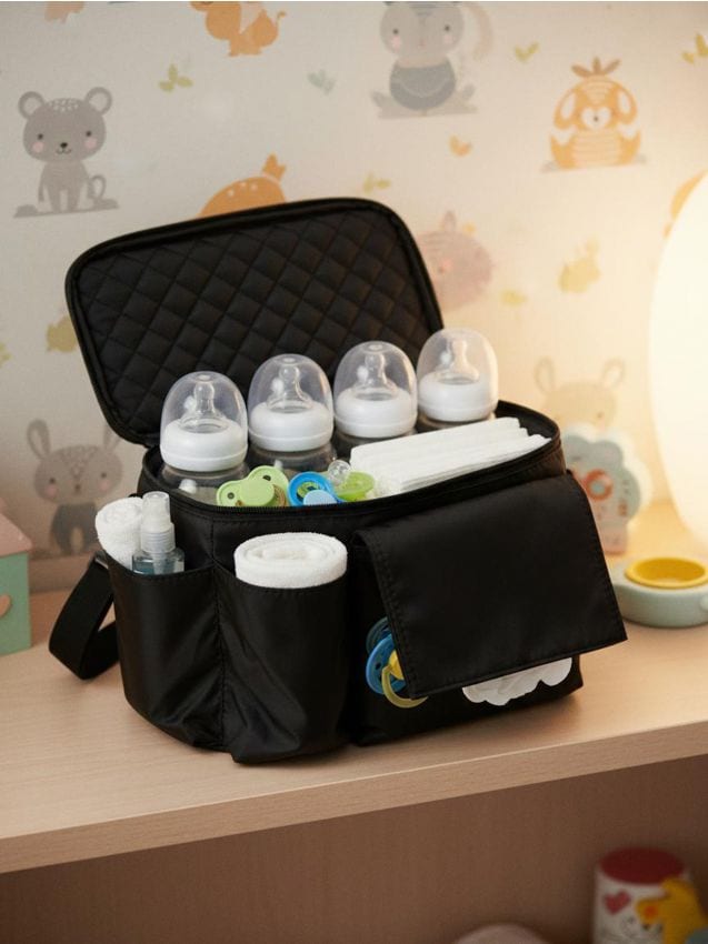 Sinsay - Geantă matlasată pentru cărucior - negru