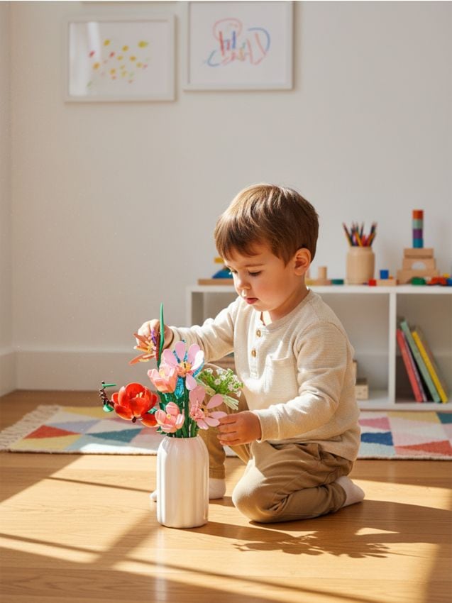 Sinsay - Stavebnica – Kytica kvetov vo váze - viacfarebná