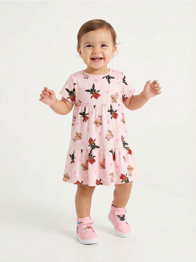 Sinsay - Rochie cu imprimeu Bing - roz-trandafiriu