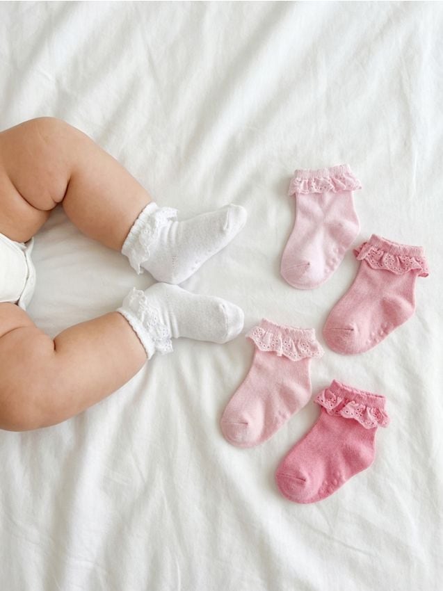 Sinsay - Set de șosete antiderapante cu volănaș, 5 pack - multicolor