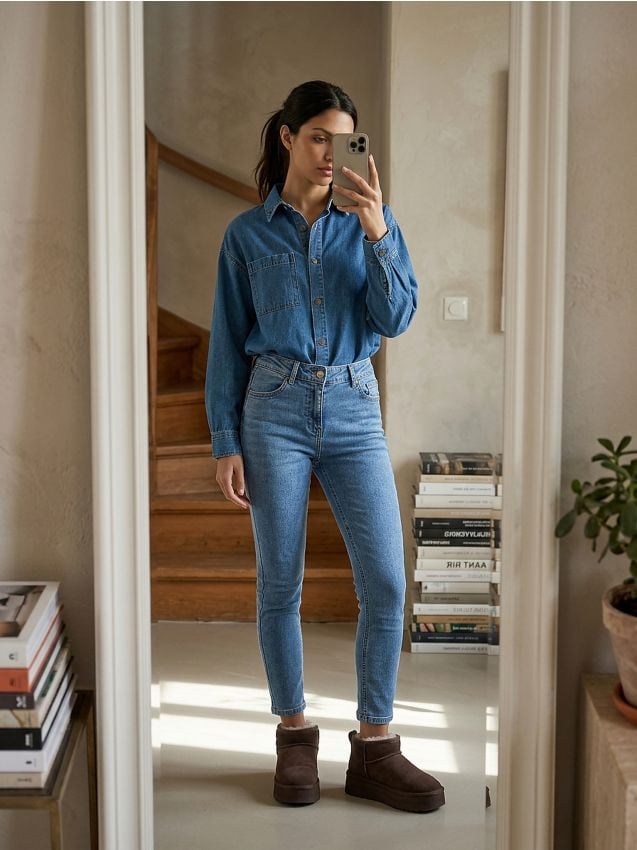 Sinsay - Blugi skinny - albastru