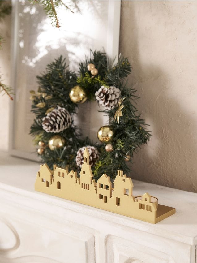 Sinsay - Svietnik s vianočným motívom - zlatá