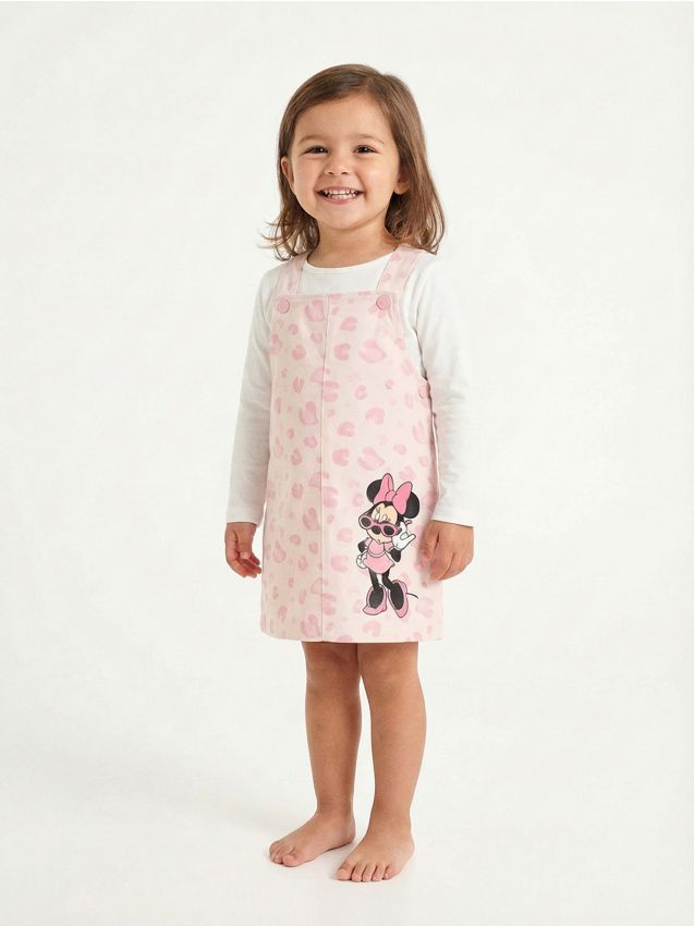 Sinsay - Rochie cu bretele Minnie Mouse - crem