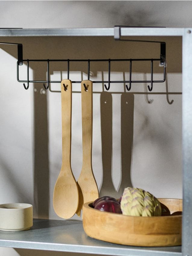 Sinsay - Organizator de bucătărie suspendat cu cârlige - negru