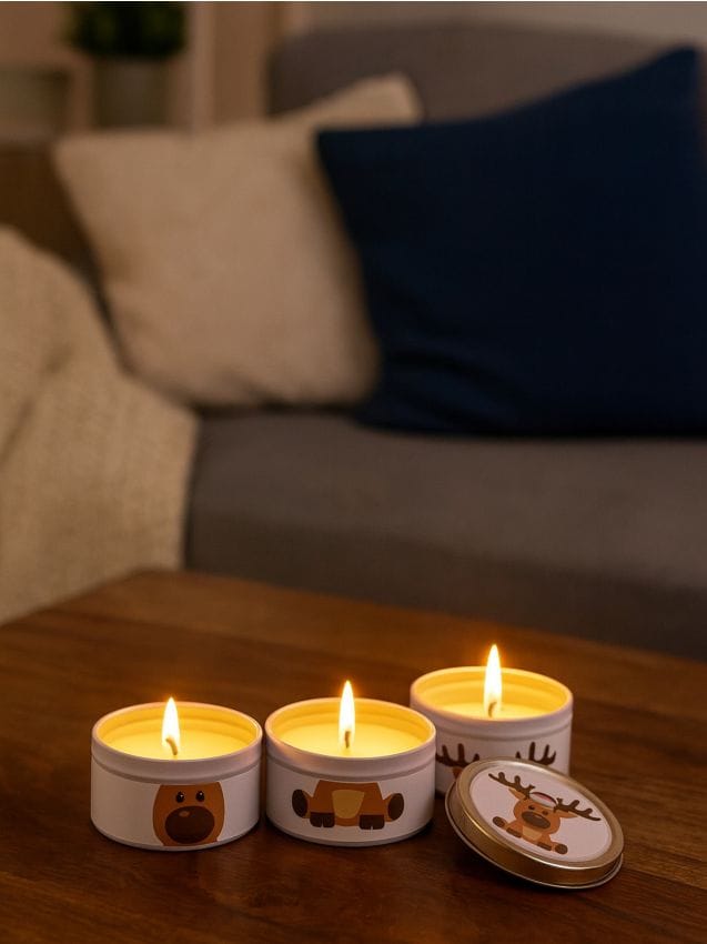 Sinsay - Vianočné vonné sviečky 3 pack - hnedá