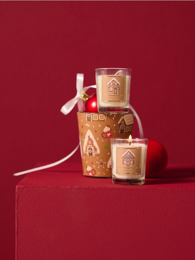 Sinsay - Vonné sviečky – balenie 2 kusy Gingerbread Cookies - béžová