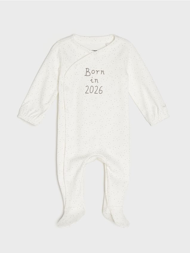 Sinsay - Bavlnený detský overal - krémová