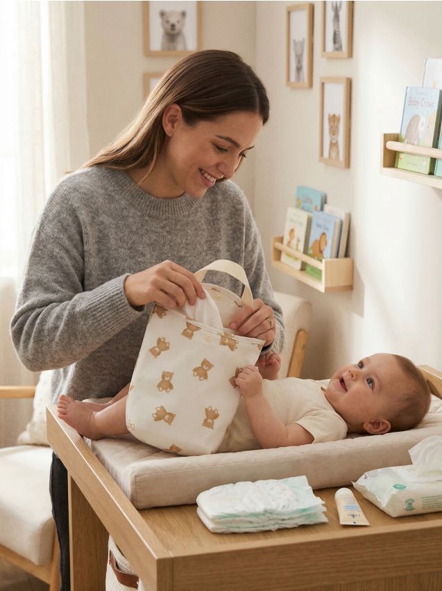 Sinsay - Organizer pentru camera bebelușului cu imprimeu ursuleți - multicolor