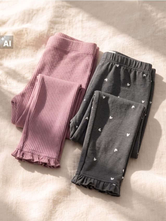 Sinsay - Pamučne helanke s volanom 2 pack