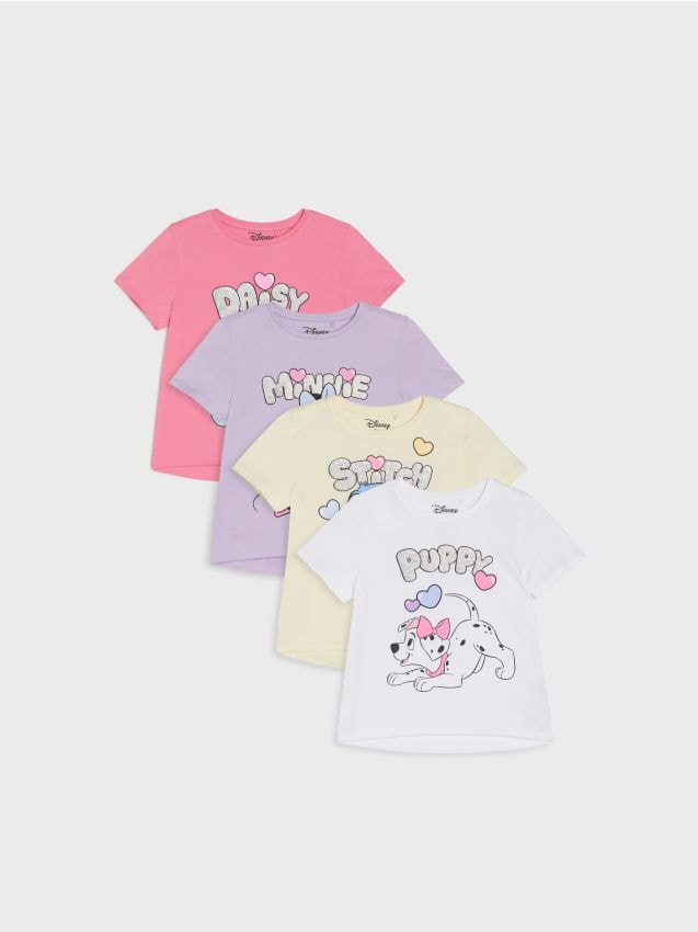 Sinsay - Tricou din bumbac 4 pack Disney - multicolor
